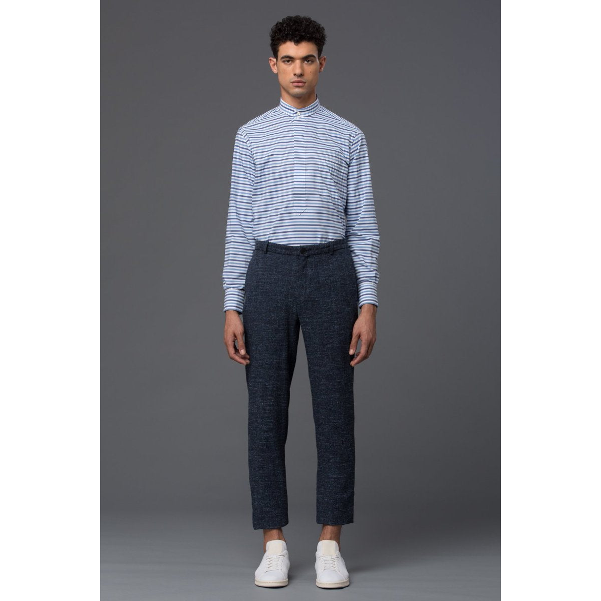 Palmiers Du Mal Banded Collar Shirt