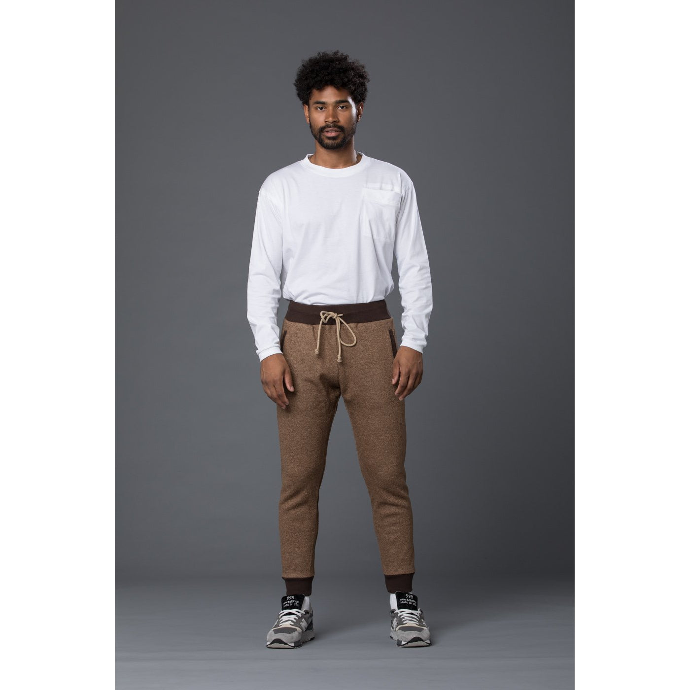 Thaddeus O'Neil Brown Wool Marine Jogger Pant
