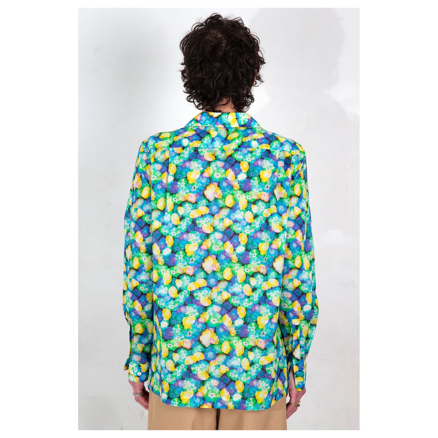 Graphia New York Camp Collar Blue Floral Dream Long Sleeve Shirt