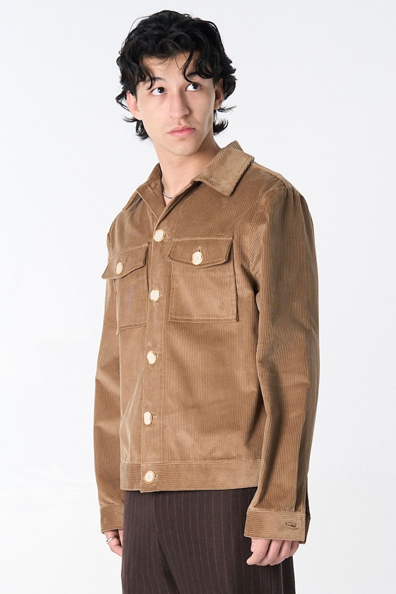 Graphia New York "Dean" Jacket in Fawn Brown 8-Wale Corduroy