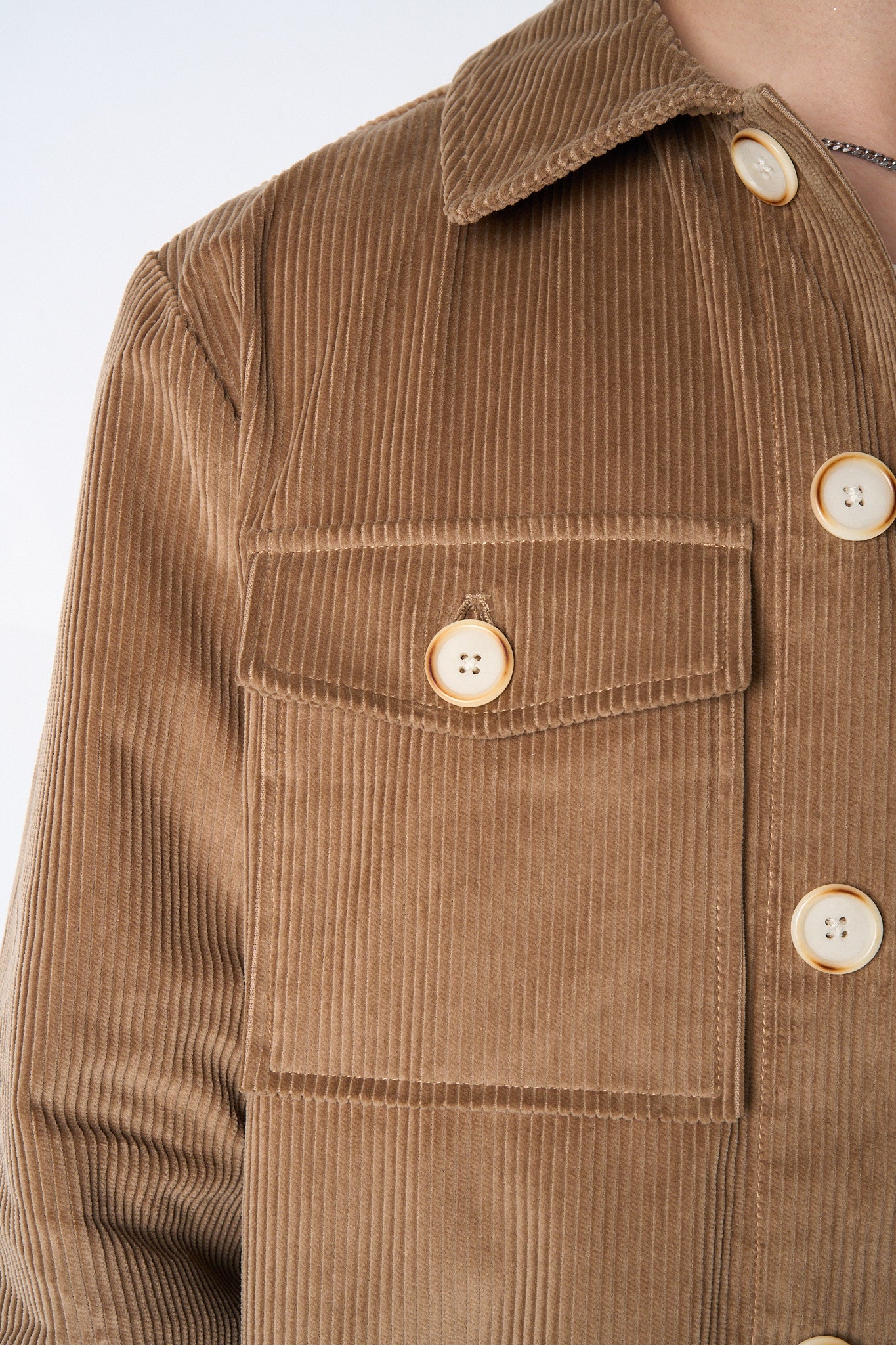 Graphia New York "Dean" Jacket in Fawn Brown 8-Wale Corduroy