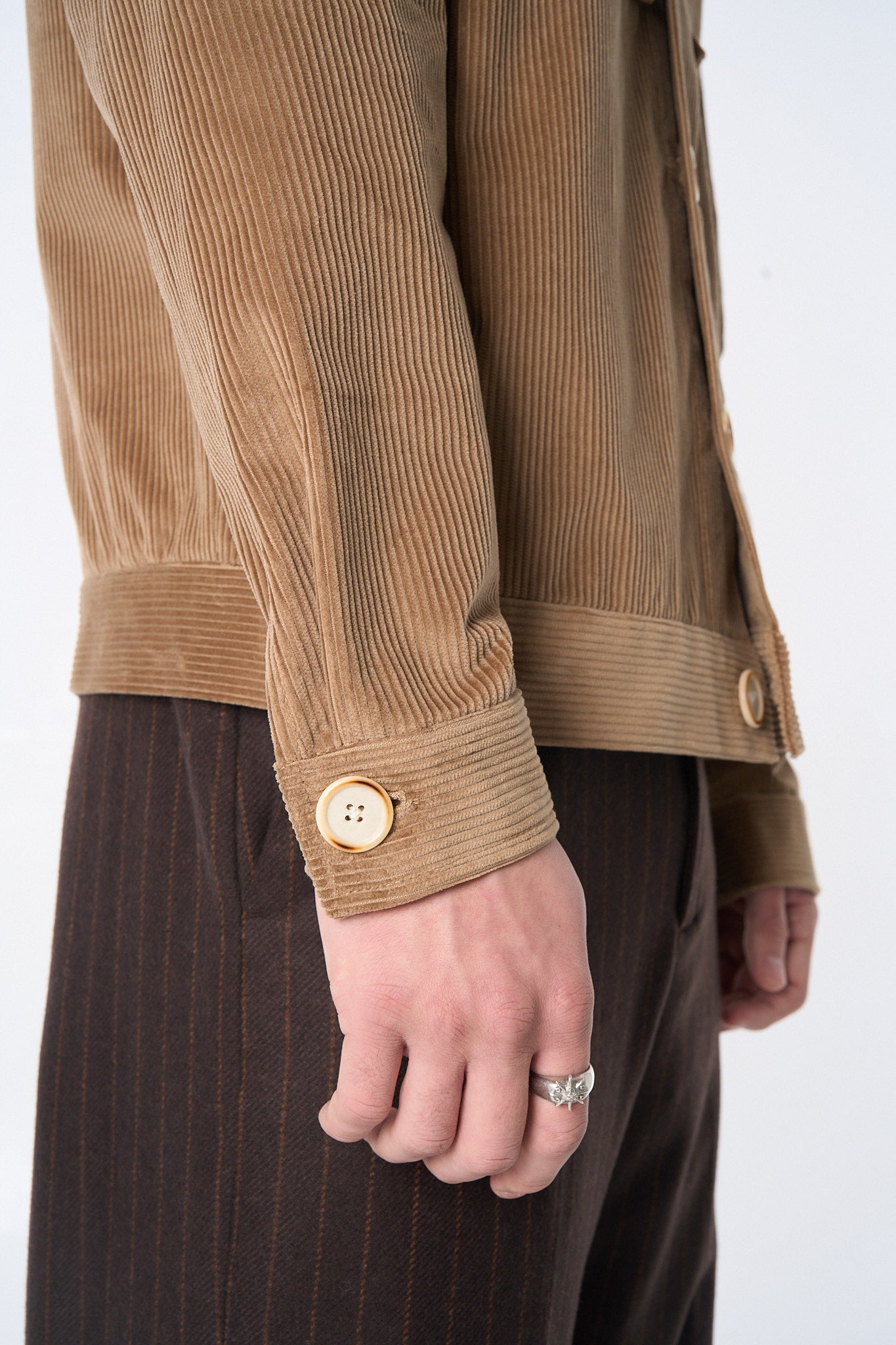 Graphia New York "Dean" Jacket in Fawn Brown 8-Wale Corduroy