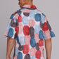 Graphia New York "Flowers" Button Up Shirt in Red & Blue Dots Print