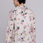 Graphia New York “Reinaldo” Convertible-Collar Shirt in Natural & Red Ukiyoe Hibiscus Print