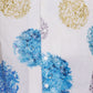 Graphia New York “Arnaz” Resort Shirt in Blue & Gold Watercolor Leaves Print