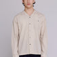 Graphia New York “Reinaldo” Convertible-Collar Shirt in Natural Khaki