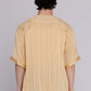 Graphia New York "Valenzuela" Baseball Collar Shirt in Gold Satin Stripe