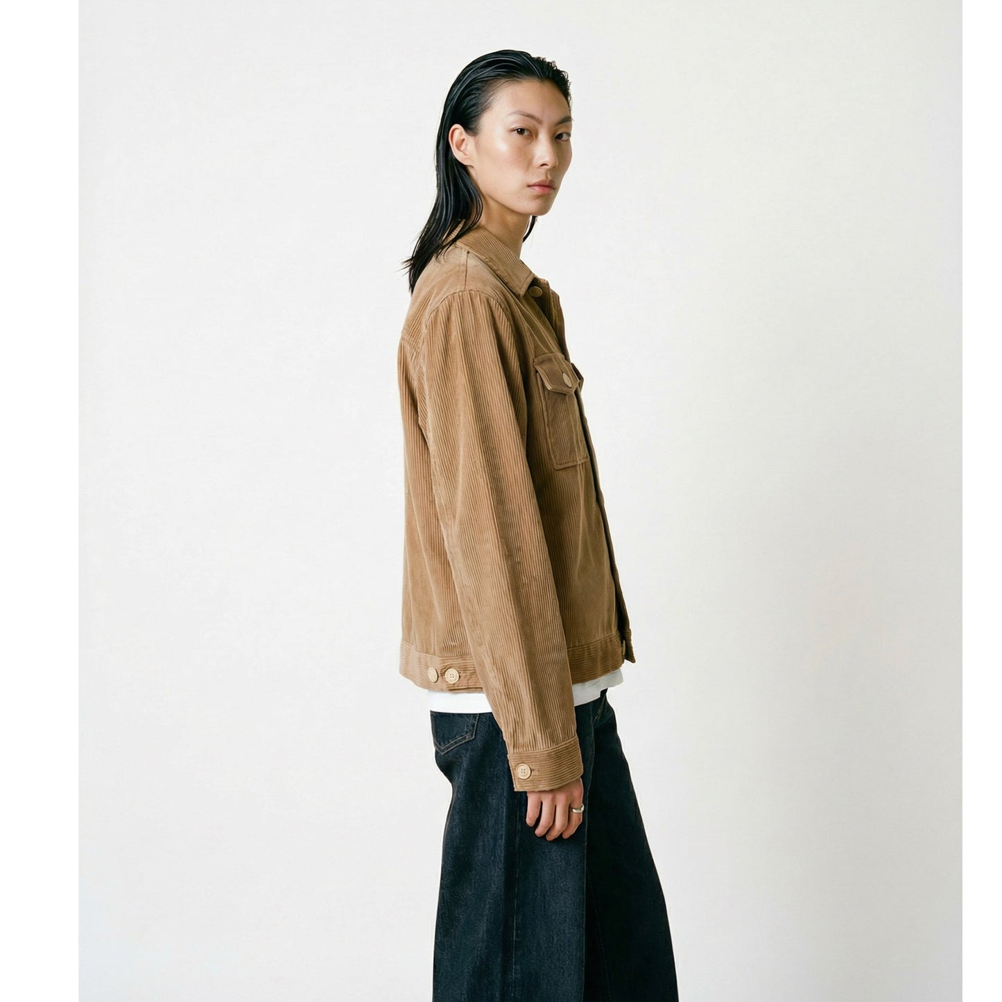 Graphia New York "Dean" Jacket in Fawn Brown 8-Wale Corduroy