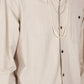 Graphia New York “Reinaldo” Convertible-Collar Shirt in Natural Khaki