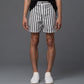 Carlos Campos Black and White Stripe Shorts