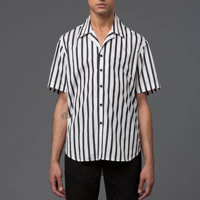 Carlos Campos Black and White Short Sleeve Shirt