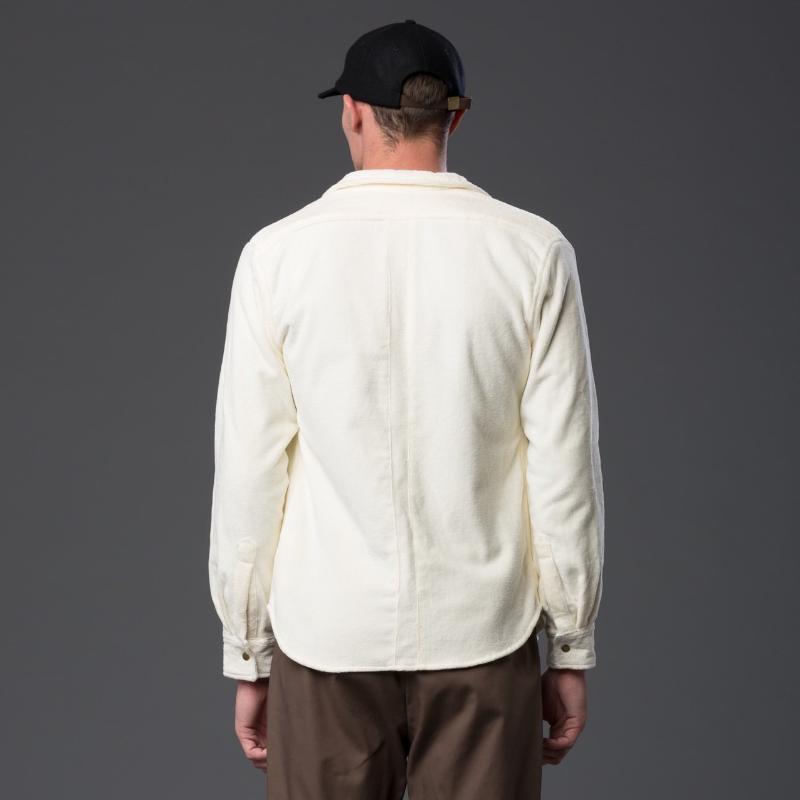 Adam Mar Collar Long Sleeve Ivory Shirt