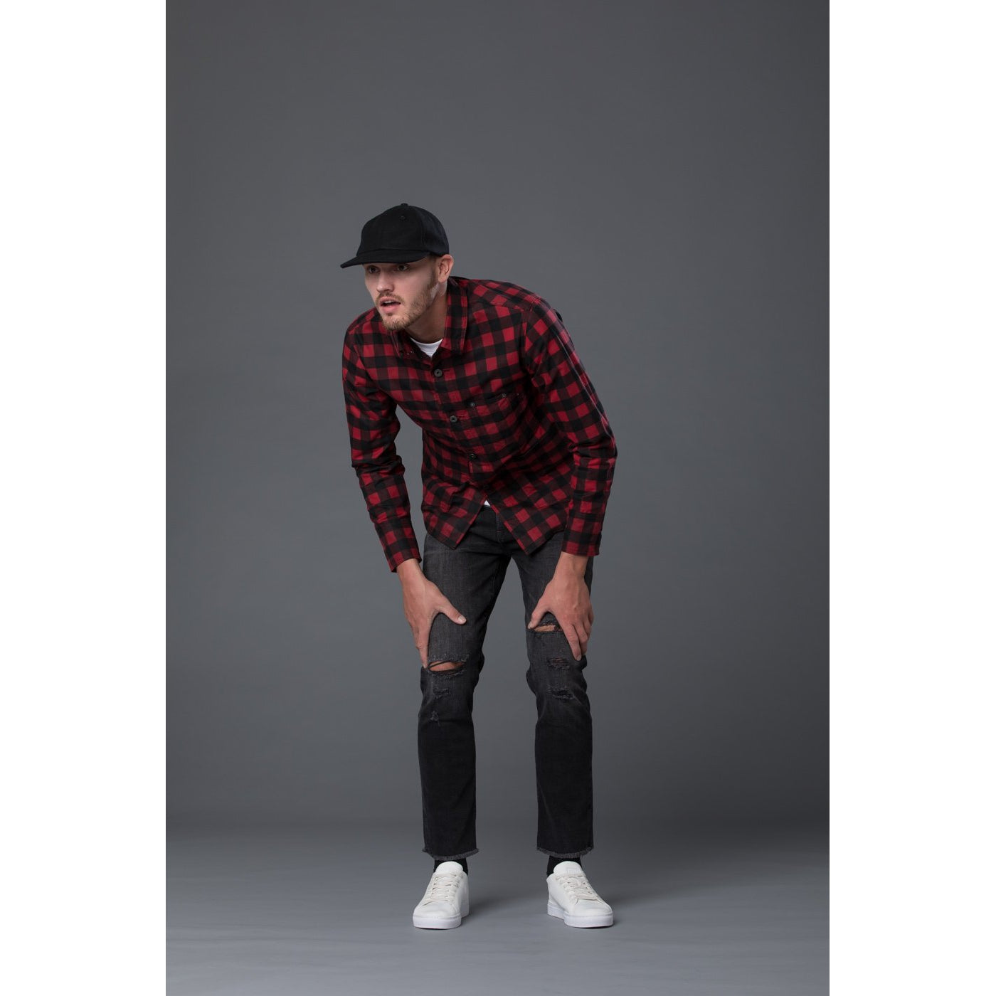 Freemans Sporting Club Red Plaid Waxed Cotton Chore Jacket – THE