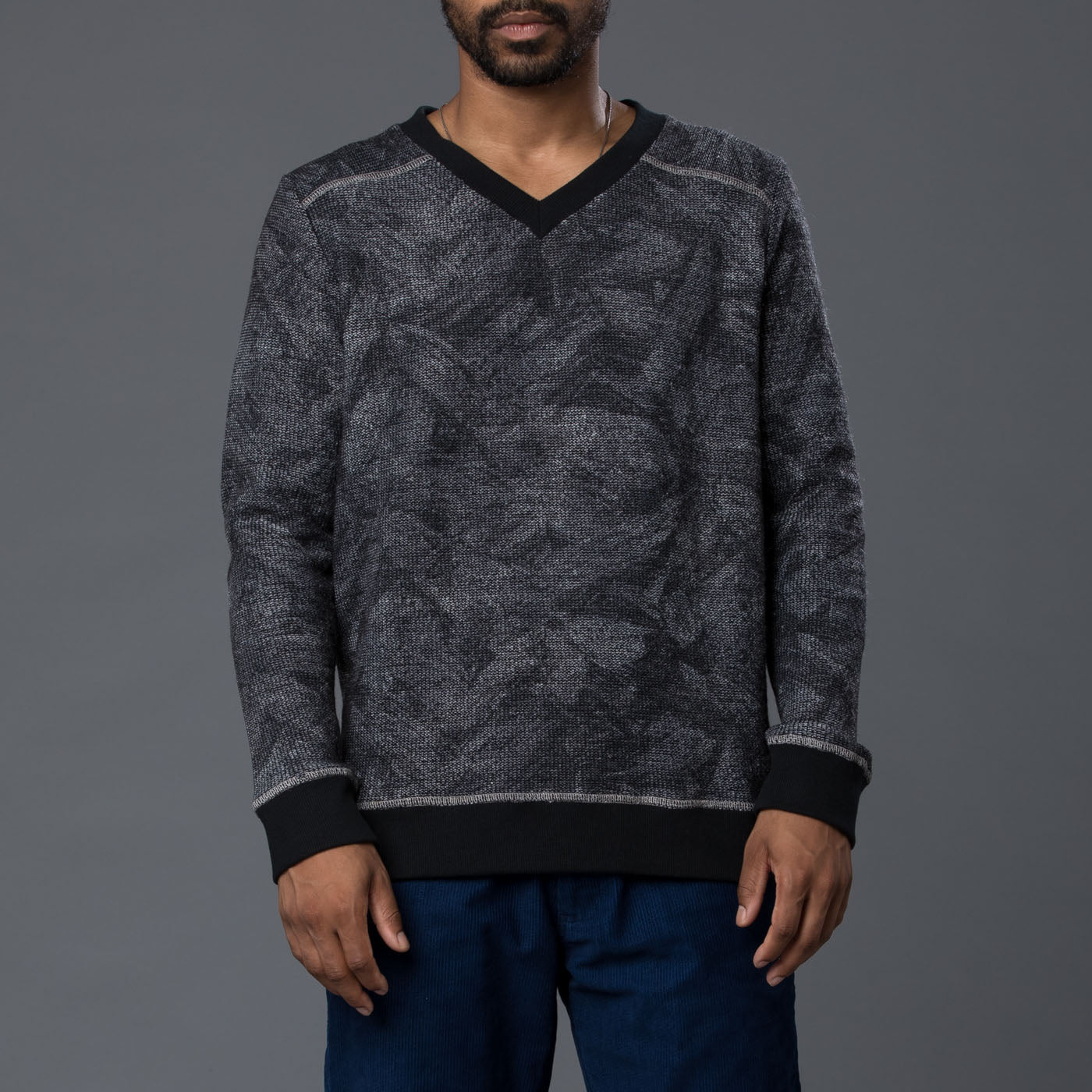 Thaddeus O'Neil Abstract Floral Sweater