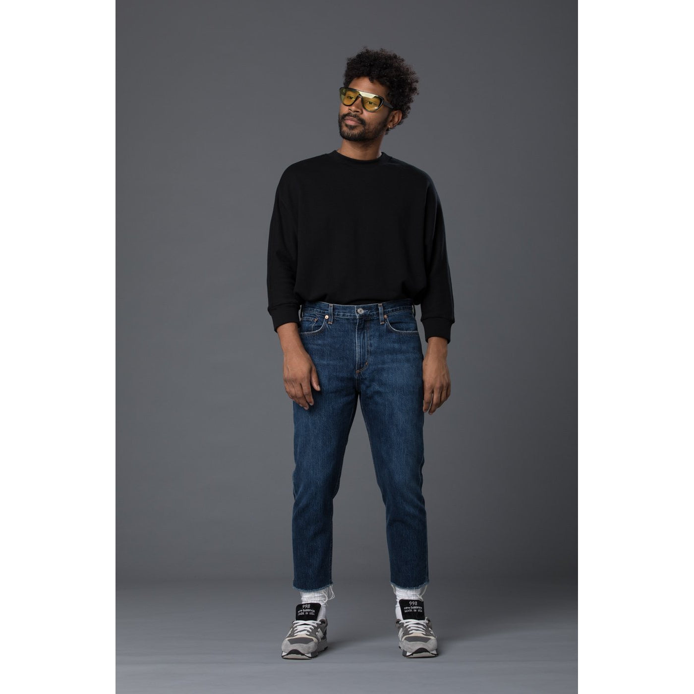 Cut Off Tapered Hero Jean in Desolate