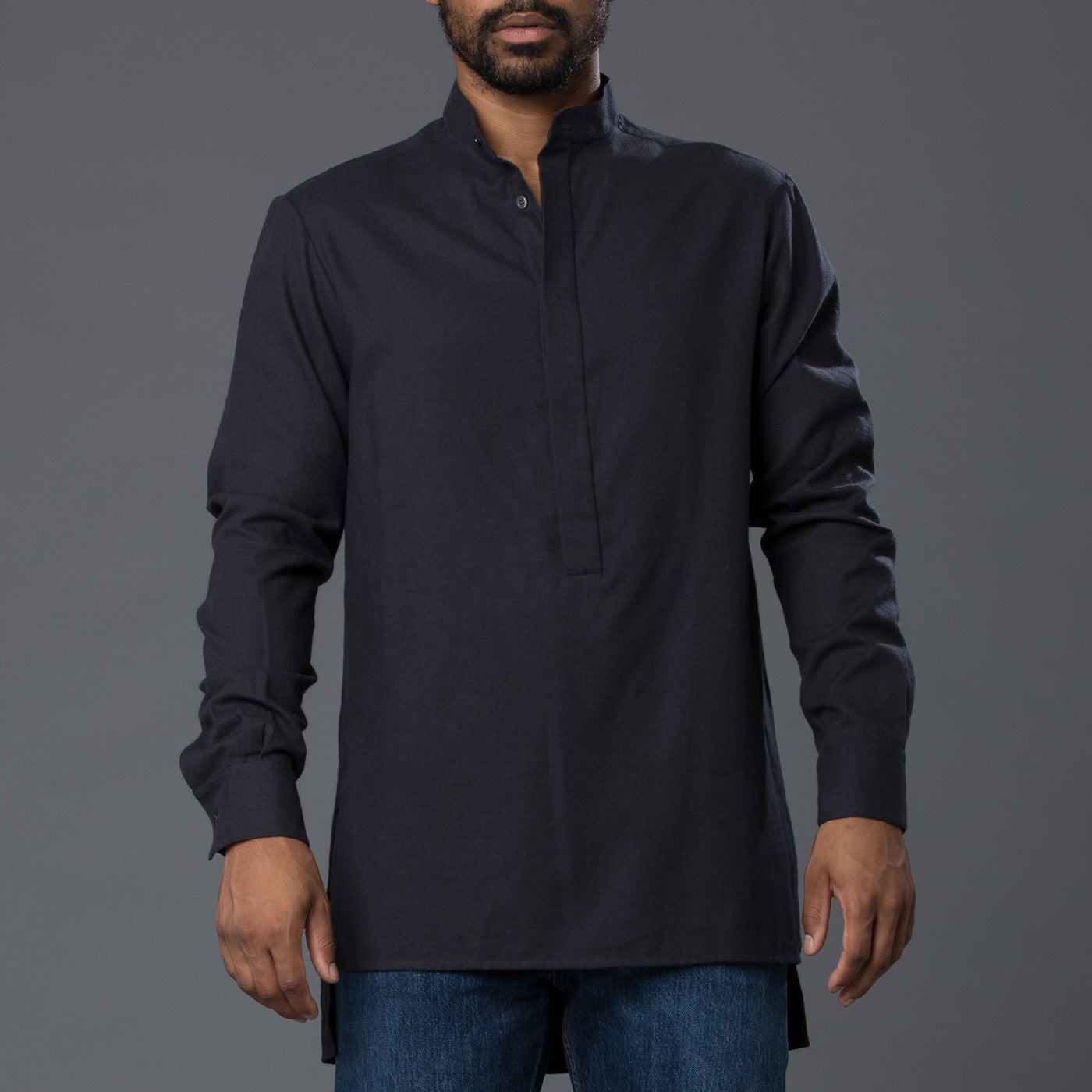 Deveaux Black Flannel Shirt